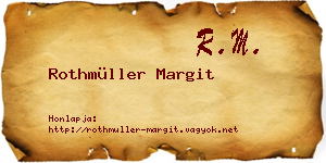 Rothmüller Margit névjegykártya
