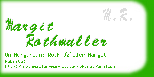 margit rothmuller business card